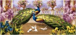 Гобелен "Павлины и голуби" (105х50 см) 0142-105