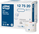 Туалетная бумага Mid-size в компактных рулонах Tork Premium T6 127520