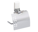Держатель туалетной бумаги с крышкой WasserKraft Leine K-5025WHITE