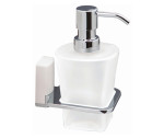 Дозатор для жидкого мыла стеклянный, 300 мл WasserKraft Leine K-5099WHITE